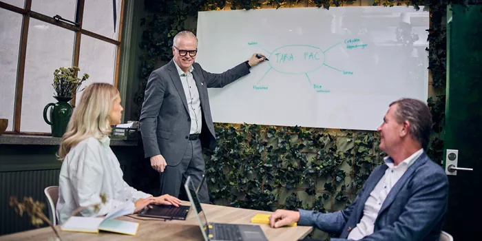 Præsentation på whiteboard
