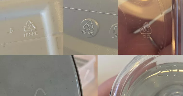 Materialbeteckning på förpackningar