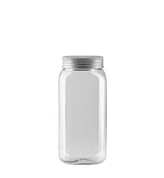 Plastkrukke i PET, der passer godt til kosmetik og fx badesalte
